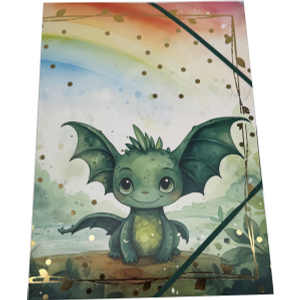 Gummizugmappe - DIN A3 - Fantasy Drache
