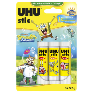 Spongebob - 3 UHU Klebestifte - 3 x ca. 8,2 g