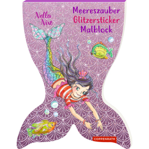 Nella Nixe - Meereszauber Glitzersticker Malblock