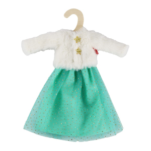 Plüschjacke mit Tüllrock - für Modepuppen der Größe 29 cm