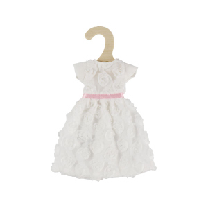 Weißes Rosenkleid - für Modepuppen der Größe 29 cm