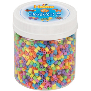 Hama - Bügelperlen - 3000 Perlen - Pastell