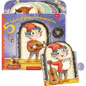 Mein Mitmach-Puzzle-Buch - 5 Wichtel feiern Weihnachten