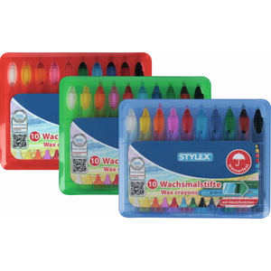 Stylex - Wachsmalstifte im 10er Etui - 1 Stück