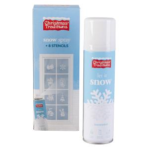 Schneespray - ca. 150 ml - inkl. Schablonen