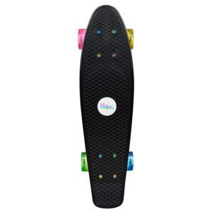 Skateboard - fun - neon mit Leuchtrollen