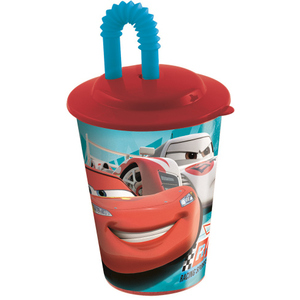 Trinkbecher mit Trinkhalm - Cars - 450 ml