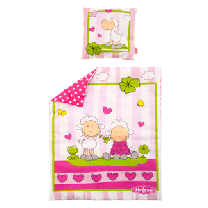 Puppen Bettdecke mit Kissen