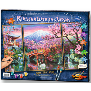 Malen nach Zahlen - Kirschblüte in Japan - Meisterklasse Triptychon - Schipper