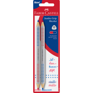 2 Silbentrennstife - Jumbo Grip - Bicolor - blau /rot
