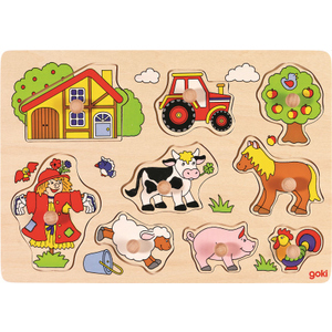Holzpuzzle - Bauernhof - 9 Teile