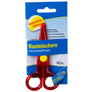 Bastelschere - abgerundete Spitze - rot