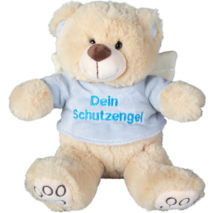 Besttoy - Plüsch Bär in beige - mit blauem Shirt und Flügeln