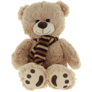 Besttoy - Plüsch-Bär mit Schal - beige - ca. 30 cm