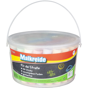 Straßenmalkreide - 50 Sticks - bunt