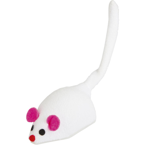 Katzenspielzeug - Rennmaus zum Aufziehen - weiß
