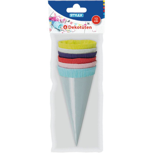 Dekotüten bunt - 12 cm - 6 Stück 