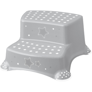 Tritthocker - Sterne - grau