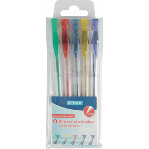 Stylex - Gelschreiber Glitzer - 5er Etui