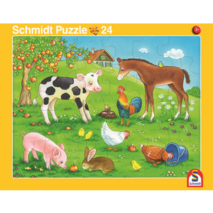 Rahmenpuzzle - Kuschelige Tierfreunde und Tierkinder - 2er Set
