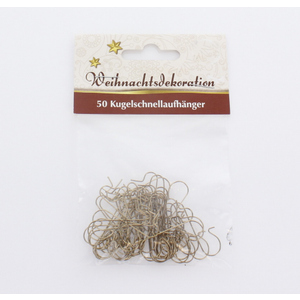 Kugelaufhänger - 50 Stück - gold