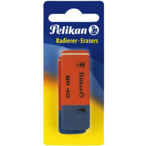 Pelikan, 2 Radiergummi rot-blau