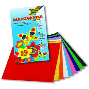 Glanzpapier, 18,5x29,7cm, 10 Blatt, folia