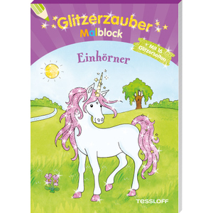 Glitzerzauber - Malblock - Einhörner