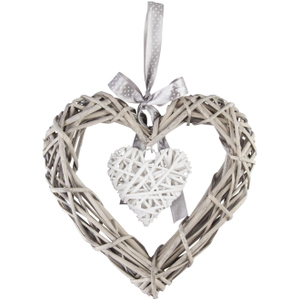 Dekoherz - aus grauer Spaltweide - ca. 25 x 25 x 4 cm