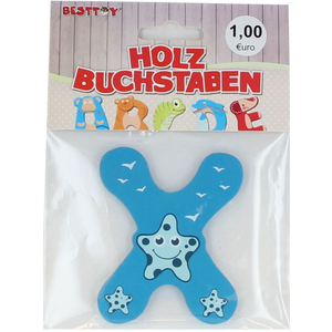 Besttoy - Holzbuchstabe - X - blau