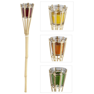 Gartenfackel - Citronella - aus Bambus - ca. 7,5 x 7,5 x 76 cm - 1 Stück