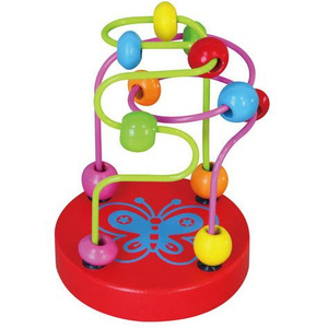 Mini Motorikschleife rot, aus Holz