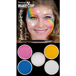 Schminkset - Fantasy Aqua Make-Up - Einhorn - 6-teilig