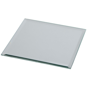 Kerzenuntersetzer - aus Glas -  ca. 12,7 x 12,7 cm - Quadrat