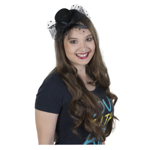 Mini-Hut - mit Clips - schwarz