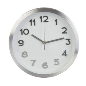 Wanduhr - aus Aluminium - ca. 25 x 25 x 4 cm