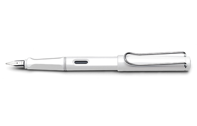 LAMY Füllhalter Safari 019 white weiß M, inkl. Patrone und Softetui