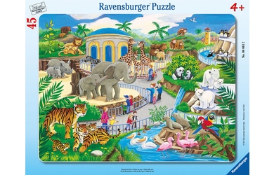 Rahmenpuzzle - Besuch im Zoo - 45 Teile