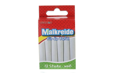 Tafelmalkreide - 12 Sticks - weiß