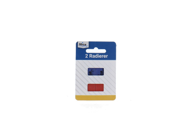 2 Radierer in rot-blau