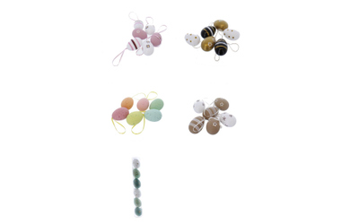 Ostereier zum Hängen - ca. 6 x 4 cm - 6 Stück - 1 Set 