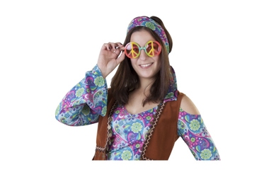 Brille - Hippie - für Erwachsene 