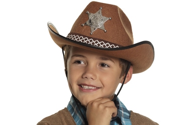 Cowboyhut - braun - für Kinder