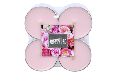 Maxi-Teelichter - Ø = ca. 5,5 cm - 8 Stück - Rose