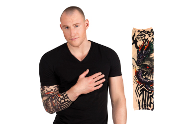 Tattoo-Ärmel - Totenkopf - 1 Stück 
