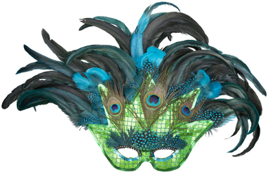 Maske - Pfau - für Erwachsene