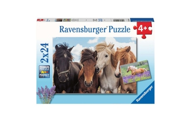 Ravensburger Kinder Puzzle 2x24 Teile Freizeit am SeeKinderpuzzle ab 4 Jahre 