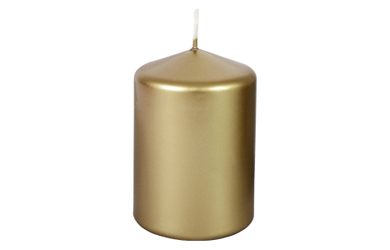 Stumpenkerze - ca. 7 x 10 cm - gold