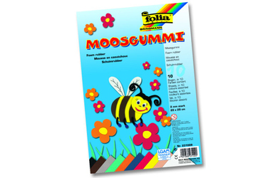 Folia - Moosgummi, 20x29cm, 10 Blatt