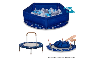 smarTrike Trampolin - ca. 90 cm - 3-in-1 Activity Center - blau